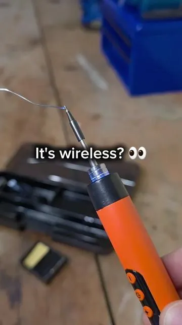 Wireless and heats up fast… plus you can adjust the temp up to 420°C. Makes soldering way easier. #tools #diyprojects #electronicsrepair #diytools #tiktokshop 