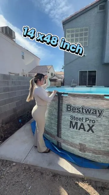 Piscina redonda ideal para el verano #pool #piscinas #outdoor #patiodesign #bestway 