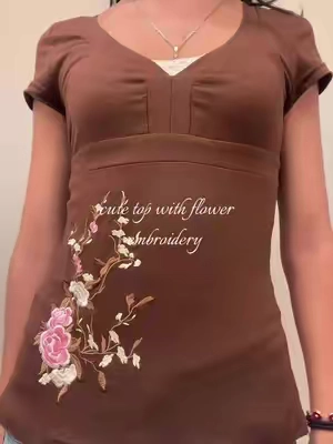 im wearing a tank underneath #cute #embroidery #whimsical #fyp #tiktokshop 