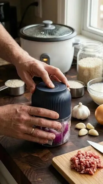 Mini meat grinder for home use , perfect for grinding garlic, small chilipeppers, sauces, and baby food. A great choice for those who cookoften#fyp #tiktok #tiktokshop #tiktokmademebuylt #goviral 