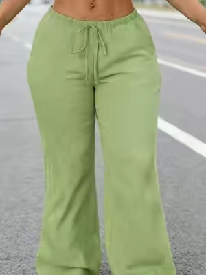 Women's Linen Wide Leg Pants, Casual Loose Pants#casualpants #pants #tiktokshop #OOTD #spotlightfinds 