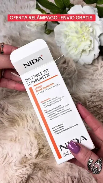 Súper descuento NIDA Invisible Fit Sunscreen Lightweight Spf Sensitive Facial  #Nida #sunscreen #sunscreenreview #tiktokshopcreatorpicks #tiktokshopspringglowup @NIDA OFFICIAL 