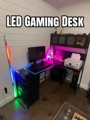 LED Reversible Gaming Desk