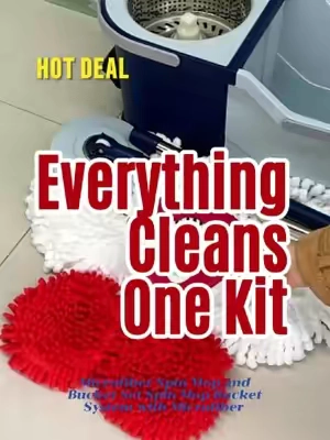 One handle, three heads, full-house clean. #CleanTok #bundle  #spinmop  #mophead #mopping 