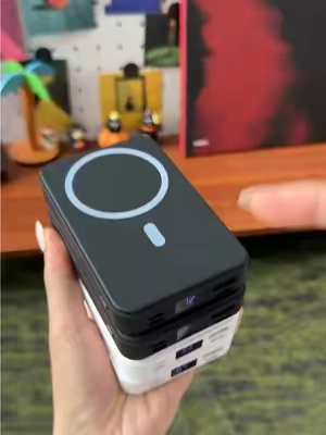 TikTok made this power bank way too cheap! ❤️‍🔥🔋♥️ #fyp #wirelesscharging #magneticpowerbank #phonecharger #tiktokshopspringglowup