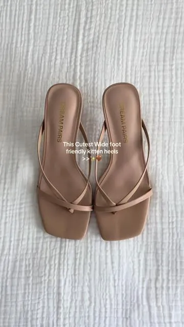 Every girl NEEDS these! So comfortable and so cute, they come in so many different colors too!🤌🏻✨ @Dream Pairs #dreampairs #kittenheels #dreampairshoes #sandalheels #widefootfriendly 