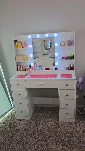 #vanity #makeupvanity #giftideasforher #tocador #tiktokshopcreatorpicks 
