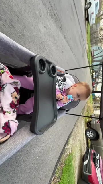 We LOVE LOVE LOVE walks in the new stroller wagon🥰 #realisticmomlife #toddlermom #autism #tiktokshop #fyp 