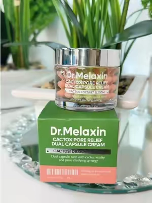 #tiktokshopcreatorpicks Dr.Melaxin Official] CACTOX PORE DUAL CAPSULE CREAM with Cactus Cooling Reduce Puffiness & Pore Tightening for Visible Pore Care Skin Repair@DR MELAXIN SKIN 
