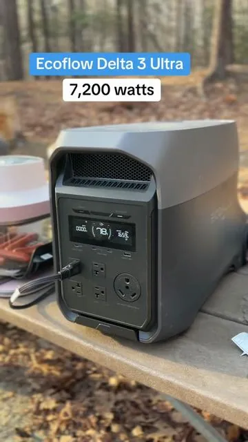 The new EcoFlow, Delta three ultra portable power station has enough power for whole house back up, but it’s portable enough to take camping! I can run full size appliances like refrigerators, air fryers, and air conditioners is totally off grid. It also has an RV plug making it the perfect camping power station. #ecoflowdelta3ultra #portablepowerstation #offgridpower #rvliving #camping 