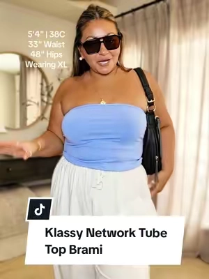 Because I'm over the bra buldges & tangle lines!! @Klassy Network  #klassynetwork #builtinbra #tubetop #brami #tiktokshopcreatorpicks 