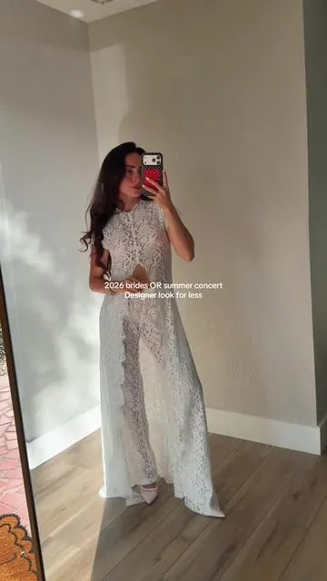 @Likemychoice Global @Likemychoice two piece Lace set is perfection for the summer! I need a bride to style this asap !!!! #2026brides #summerconcert #zimmerman #laceset 