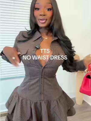 Brown pin striped dress 😍🤎🤎🤎#browndress #ciderbrowndress #pinstripedress #dress #cider 