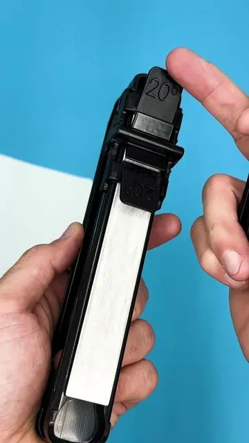 A quick and easy way to sharpen your knives. From pocket knives, to kitchen knives and more. The perfect angle, every time. 500 grit stone, ceramic stone, and a strop. #knifesharpener #knifesharpening #pocketknife #edcknife #everydaycarry 