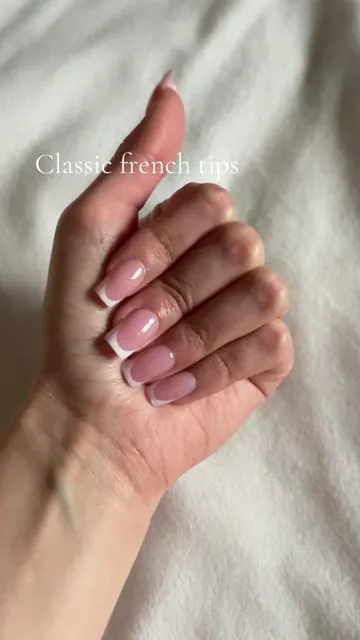 These french tip nails are good quality and very sturdy!! and last at least two weeks or even more with good care!! #nails💅 #nailsalon #viral #makeup #pink 