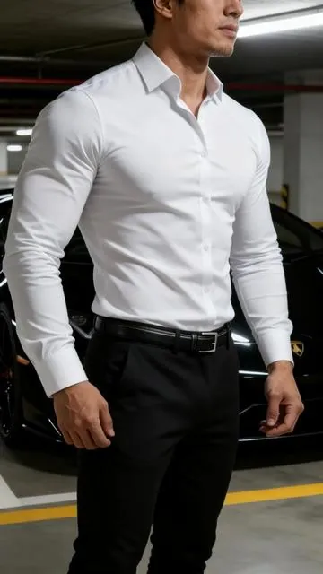Wardrobe staple alert ✨ This wrinkle-resistant stretch shirt is my new go-to for every occasion! #WardrobeStaple #DressShirt #MensEssential #StretchFabric #EverydayStyle
