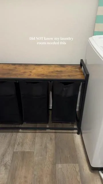 Definitely a laundry room essential I didn’t know I needed!! #laundryhamper #momhack #homeorganization #Greenish #tiktokshopspringglowup 