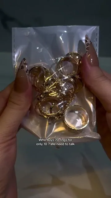 #ring #goldring #jewlery #ringset #fypシ 