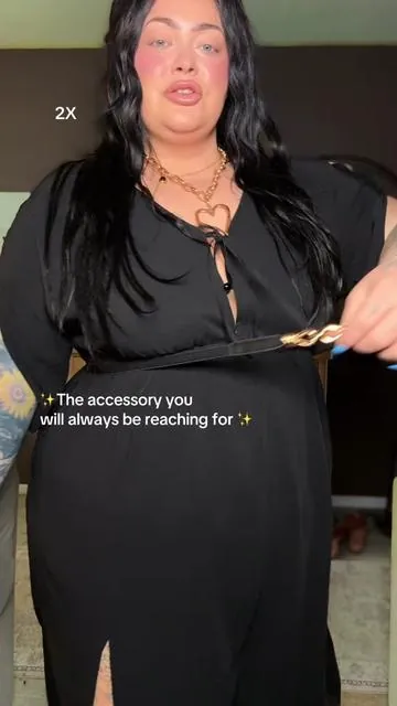 Wearing the 2X as a size 18 and still have SO MUCH stretch & room 🖤  @@BLOOMCHICUSOFFICIAL##bloomchic##belt##fashionaccesories##tiktokshopcreatorpicks##plussizefashion