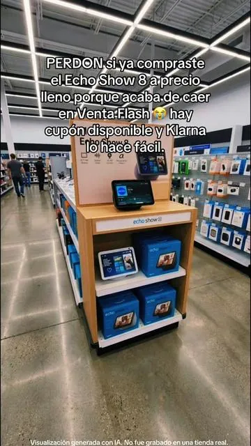 Amazon Echo Show 8 FHD con Alexa acaba de entrar en Venta Flash 😭 Visualización generada con IA. No fue grabado en una tienda real. #echoshow8 #alexa #casainteligente #gadgets #tiktokshop