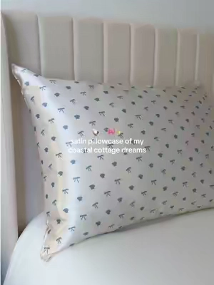 NEW Coastal Cottage collection from @Kitsch 🐚 #satinpillowcase #pillowcase #coastalcottage #kitsch #kitschsuperbrandday 