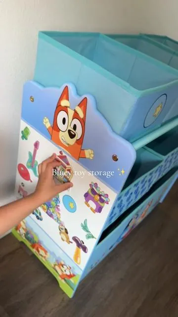 The cutest toy organizer 😍✨ #tiktokshopstockup #bluey #blueytok #toystorage #toddlerroom 