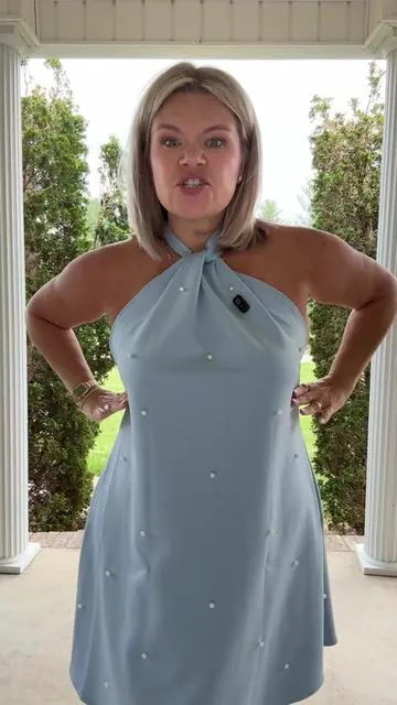 This summer dress is so classy perfect for any summer occasion! #weddingguestdress #summerdresses 