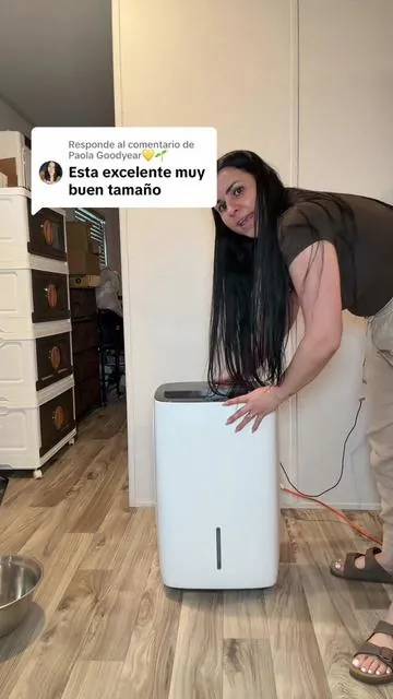 Respuesta a @Paola Goodyear💛🌱 150 Pints Energy Saving Dehumidifier for Home & Basement with Drain Hose, Front LED Display and 8L Water Tank, Ideal for Spaces up to 7500 Sq. Ft., Featuring Auto Defrost,3 Modes, 24H Timer#verano #bigdreamstartsmall #dehumidifier 