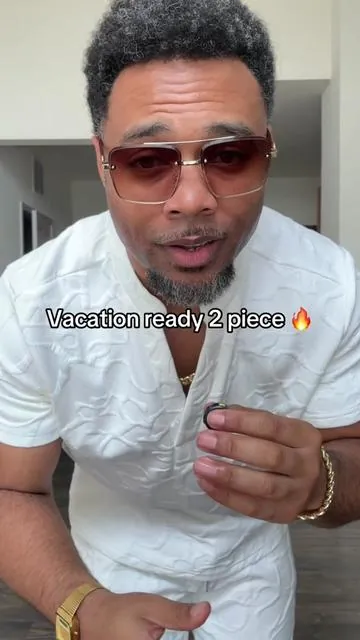 Vacation ready 2 piece set 🔥 from @KZZ US #mensfashion 