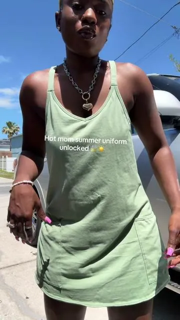 The dress you’re wearing ALL summer… so comfy and cute #minidress #romperdress #hotmom #tiktokshopstockup #tiktokshopcreatorpicks 