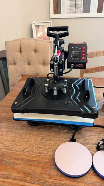 Unboxing my 5-in-1 heat press machine — all the attachments for custom t-shirts, mugs, hats and more in one setup @VEVOR Home Store  #heatpressmachine #vevor #diyprojects #customshirts #smallbusinesstools