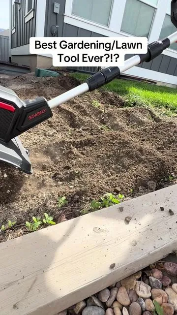 Cordless tiller cultivator  #lawnandgarden #gardeninghacks #gardeningtips #lawntok #tiktokshopfinds 