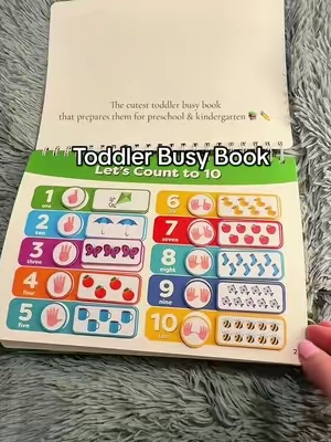 Prepare them for preschool & kindergarten with 14 different learning activities in this busy book 📚 ✏️  #toddlerbusybook #toddlerlearning #preschool #homeschoolmom 