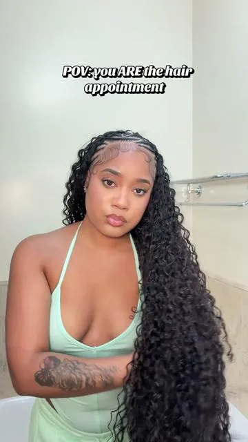 This curly hair is bomb ns 😍😍😍 #miracleknots #fulanibraids #jaydawaydabraids 