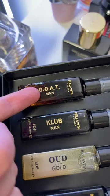 This discovery set from Bellavita luxury gives you 7 of their best smelling colognes for men in a set 😮‍💨 #cologne #menscologne #fragrancetok #bellavita #bellavitaluxury 