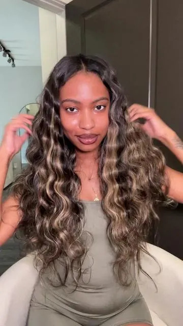 i love a super full wig 😻 @Mscoco Hair #mscocohair #hairinstall #loosebodywavewig #upartwig #balayagehighlights 