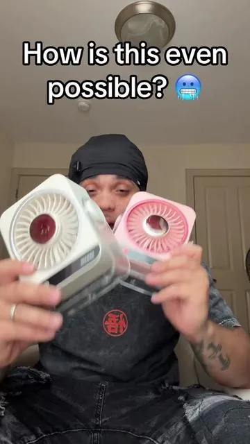 How is this possible? 🤔 #icefan #desktopfan #portablefan #wallfan #carfan 