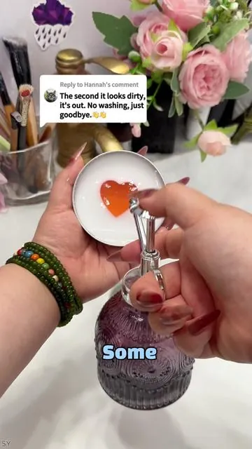 Foundation-caked brushes? Watch this #makeupbrushcleaning   #makeupbrushes #deepclean #beautyclean #beforeafter 