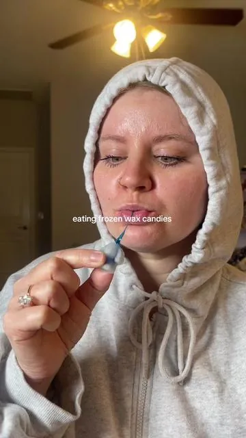 the texture when these are frozen is everything. Love how unique the flavors are too. #waxcandy#waxcandymukbang#asmr#candy#frozenwaxcandy 