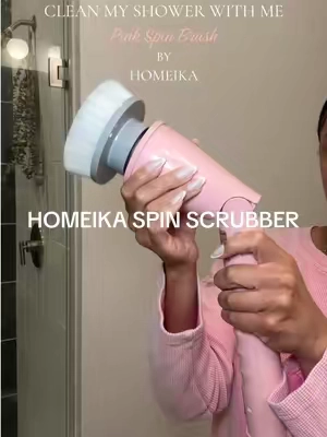 Preserve your back with this bathroom scrubber! No need to be on your hands & knees anymore 🧽 @Homeika US @Homeika #bathroomscrubber #electricscrubber 