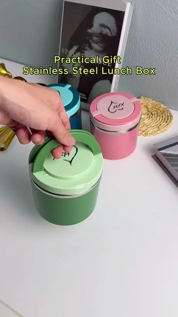 Must-have lunch box for camping and picnic! Leak-proof design keeps food fresh, sturdy stainless steel material for long time use #CampingGear #LunchBoxEssentials #MealPrepLife #OutdoorLiving #foodcontainer 