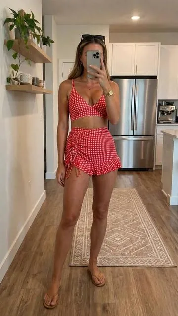 Blooming Jelly High Waisted Bikini Sets Women's Tummy Control Two Piece  Gingham Bikini Swimsuit ##springtok##grandmillenial##womensfashion##Outdoorfun##TikTokShopHolidayHaul