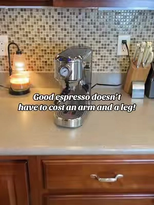 This espresso machine works as good as my $700 machine! #espressomachine #coffeefromhome #homeespressomachine 