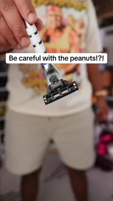 Be careful with your peanuts!?! #shaving #shavingtips #shavinghacks #tiktokshopcreatorpicks 