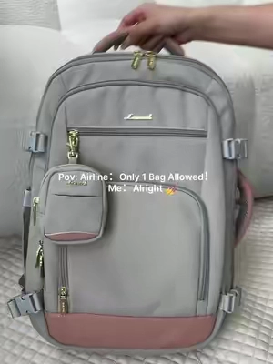 Mom's packing anxiety? GONE. 🙅‍♀️ 3 big compartments to keep her essentials separated and easy to find. The gift of organized peace of mind! #tiktokshopmothersday #mothersday #backpack #travel #travelessentials 
