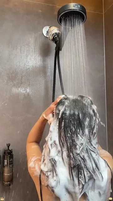 Upgrade your daily bath with this high pressure shower head to solve low water flow issues in any home bathroom. #HighPressureShower #BathroomEssentials #HomeUpgrade #SelfCare #fyp