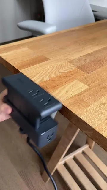 This anker power strip clean up my desk instantly. Everything chargers in one spot.#chargingstation #desksetup #anker #chargingstation #powerstrip 