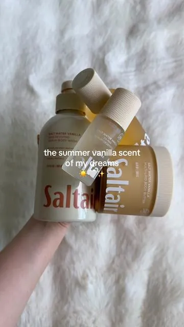 so clean and addicting 🤍 saltair sea salt vanilla body care routine tiktok shop #tiktokshopcreatorpicks #tiktokshopstockup #tiktokshopmemorialday #tiktokshopstockup #saltair saltair best vanilla body care smooth soft skin sunkissed glow beach girl summer skin gift ideas for her maehni @Saltair Body 