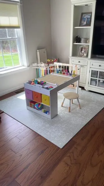 We love a good 2-in-1 table and it’s affordable #toddlerfinds #kidstable #artsandcrafts #toddleractivities #tiktokshopstockup 