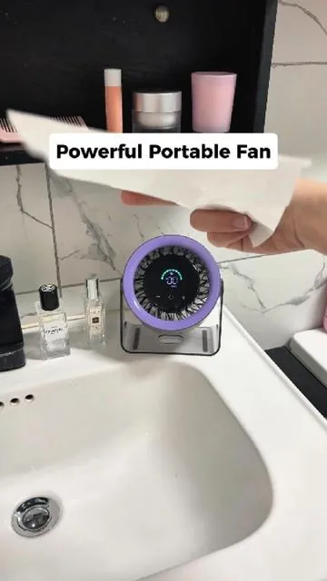If you run hot,you need this portable fan.I use it in the bathroom,kitchen,when im throwing,and at my desk.Goodbye heat induced overheating 🥵💨🧊❄️#coolhillfan #handheldfan #hotsleeper #mothersdaygift #suctioncuphooks 